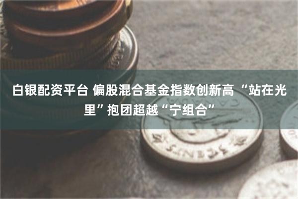白银配资平台 偏股混合基金指数创新高 “站在光里”抱团超越“宁组合”