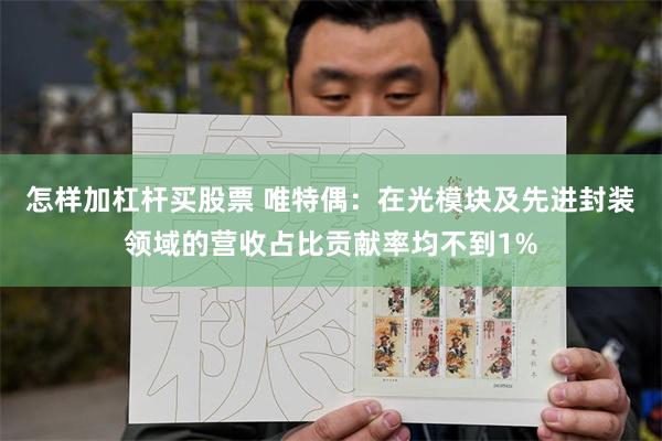 怎样加杠杆买股票 唯特偶：在光模块及先进封装领域的营收占比贡献率均不到1%