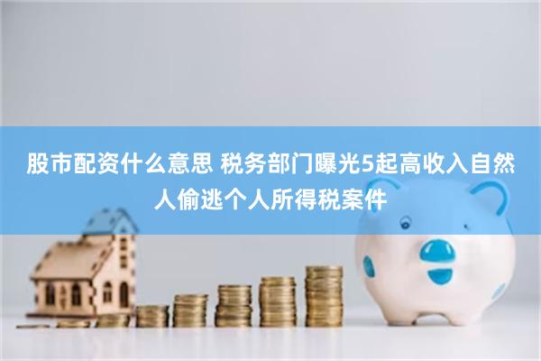 股市配资什么意思 税务部门曝光5起高收入自然人偷逃个人所得税案件