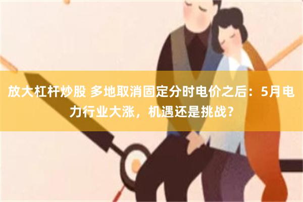 放大杠杆炒股 多地取消固定分时电价之后：5月电力行业大涨，机遇还是挑战？