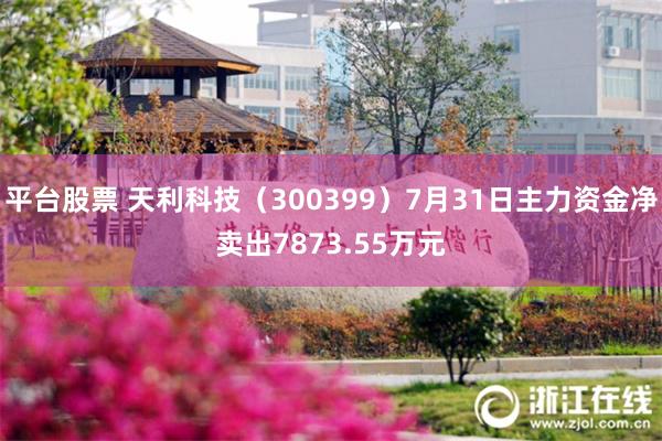 平台股票 天利科技（300399）7月31日主力资金净卖出7873.55万元