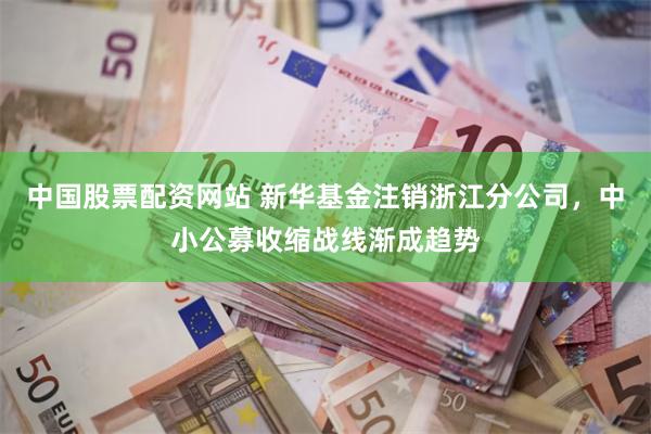 中国股票配资网站 新华基金注销浙江分公司，中小公募收缩战线渐成趋势