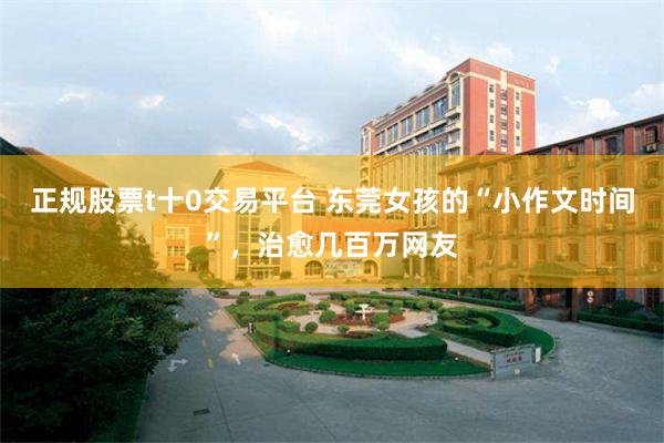 正规股票t十0交易平台 东莞女孩的“小作文时间”，治愈几百万网友