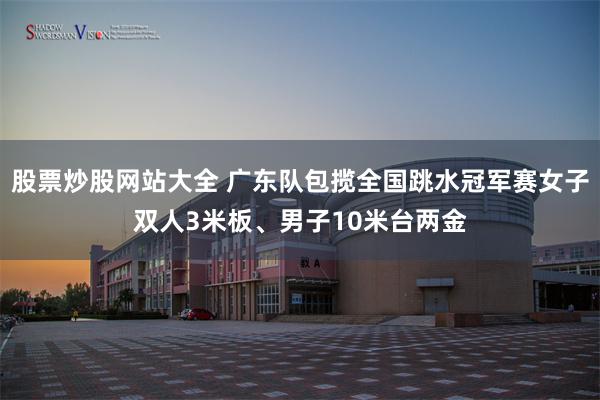 股票炒股网站大全 广东队包揽全国跳水冠军赛女子双人3米板、男子10米台两金