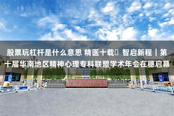 股票玩杠杆是什么意思 精医十载・智启新程|第十届华南地区精神心理专科联盟学术年会在穗启幕