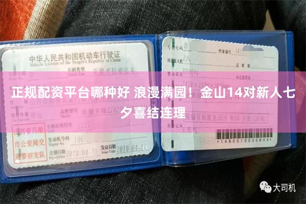 正规配资平台哪种好 浪漫满园！金山14对新人七夕喜结连理